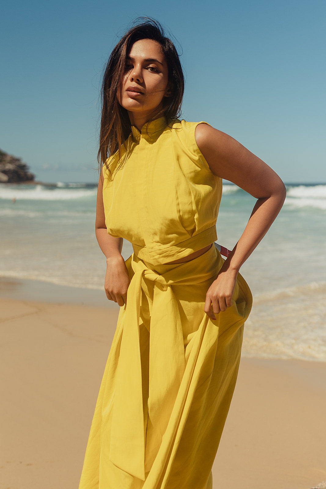 GOREME FITTED HIGH RISE MIDI SKIRT
